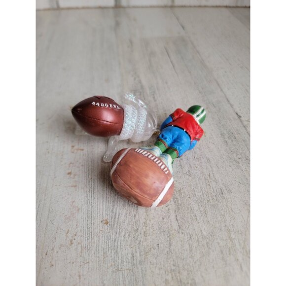 Wisconsin badgers football Snowman ornament Xmas santa figure - Picture 8 of 8